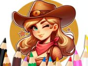 Spiel Malbuch: Cowgirl  Online
