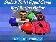 Spiel Skibidi Toiletten -Tintenfischspiel Kart Rennen online  Online