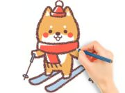 Spiel Malbuch: Ski Welpe  Online