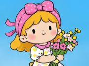 Spiel Puzzle: kleines Blumenmädchen  Online