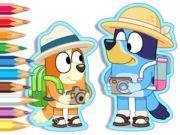 Spiel Malbuch: Bluey Camping  Online