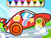 Spiel Malbuch: Rennwagen  Online
