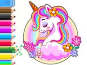 Spiel Malbuch: Einhorngarten  Online