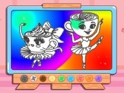 Spiel Malbuch: Ballerina Cappuccin Online