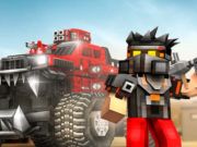 Spiel Blockige Autos: Autoschlacht Online