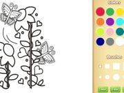 Spiel Schmetterlinge und Blumen Malbuch für Kinder Online