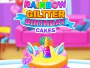 Spiel Regenbogen Glitzer Geburtstagstorten Online