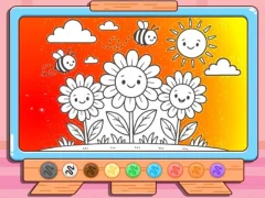 Coloring Book: Happy Flower – kostenloses Online-Spiel
