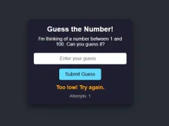 Number Guessing – kostenloses Online-Spiel