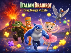 Italian Brainrot Drag Merge Puzzle – kostenloses Online-Spiel