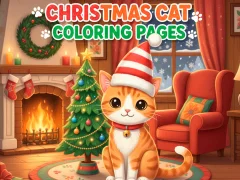 Christmas Cat Coloring Pages – kostenloses Online-Spiel