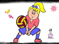 Volleyball Fun Coloring – kostenloses Online-Spiel
