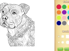 Dog Coloring Book for Adults – kostenloses Online-Spiel