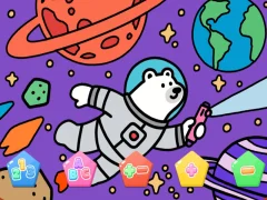 Color By Code Space Bear – kostenloses Online-Spiel