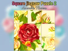 Square jigsaw Puzzle 2  Assemble Flowers – kostenloses Online-Spiel