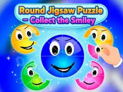 Round jigsaw Puzzle - Collect the Smiley – kostenloses Online-Spiel