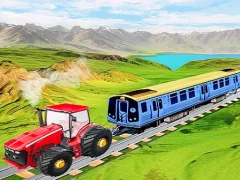 Chained tractor towing train – kostenloses Online-Spiel