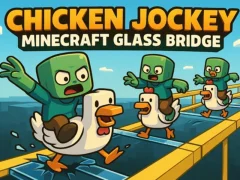 Chicken Jockey: Minecraft Glass Bridge – kostenloses Online-Spiel