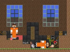 Escape from the prison in Mineblock! Destruction! – kostenloses Online-Spiel