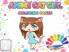 Anime Cat Girl Coloring Pages – kostenloses Online-Spiel