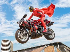Real Motorbike Super Hero Stunt 3D – kostenloses Online-Spiel