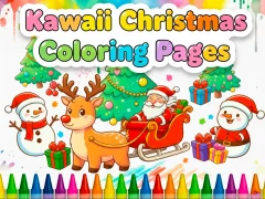 Kawaii Christmas Coloring Pages – kostenloses Online-Spiel