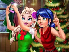 Ladybug And Elsa Xmas Selfie – kostenloses Online-Spiel