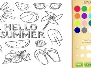 Spiel Hallo Sommer Malbuch für Kinder Online