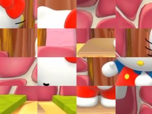 Spiel Hallo Kitty Video Puzzle Online