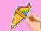 Coloring Book: Rainbow Ice Cream – kostenloses Online-Spiel