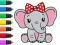 Coloring Book: Elephant – kostenloses Online-Spiel