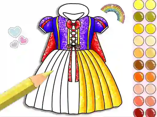 Princess Glitter Coloring – kostenloses Online-Spiel