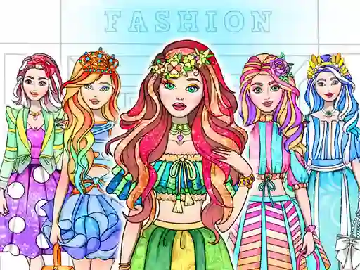 Girl Coloring Dress Up Games – kostenloses Online-Spiel
