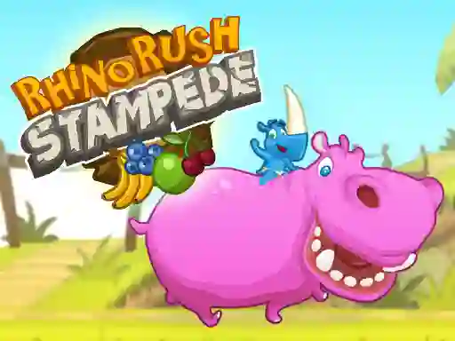 Rhino Rush Stampede – kostenloses Online-Spiel