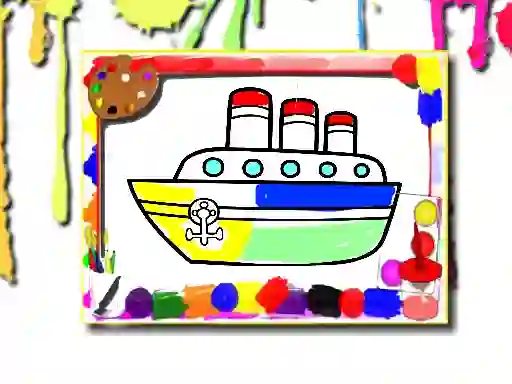 Boats Coloring Book – kostenloses Online-Spiel