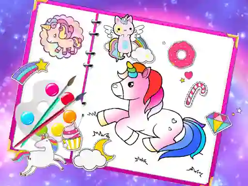Fabulous Cute Unicorn Coloring Book – kostenloses Online-Spiel