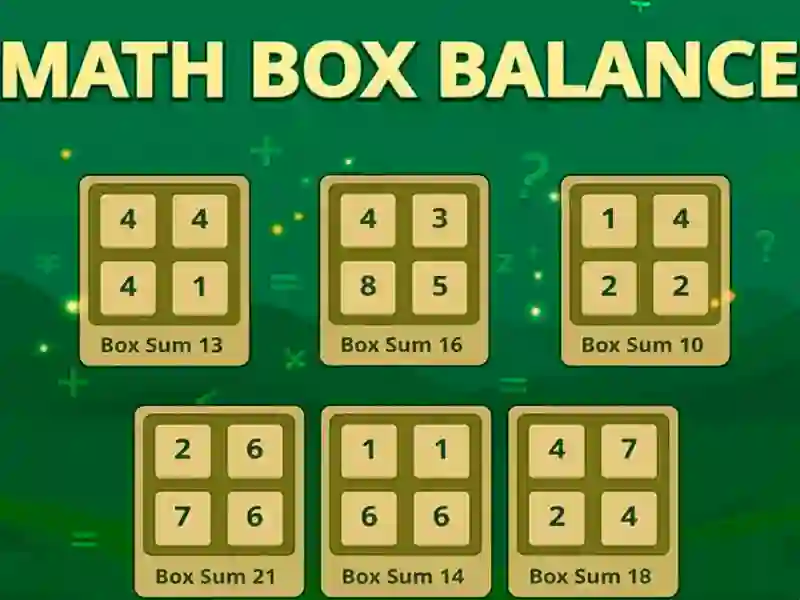Math Box Balance – kostenloses Online-Spiel