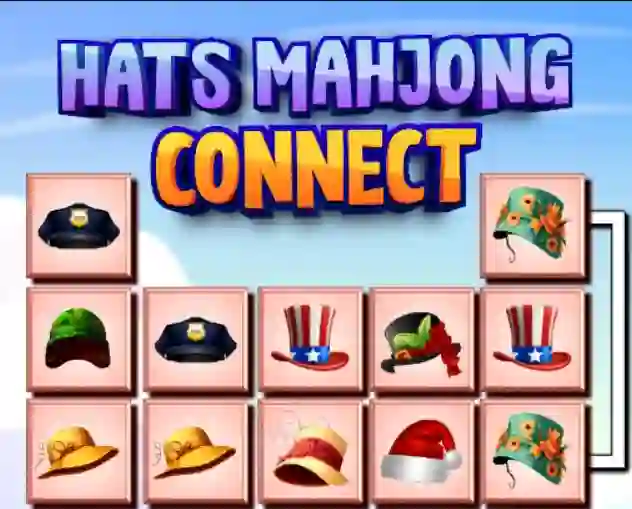 Hats Mahjong Connect – kostenloses Online-Spiel