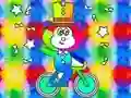 Coloring Book: Monkey Rides Unicycle – kostenloses Online-Spiel
