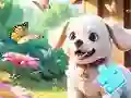 Jigsaw Puzzle: Dog In Garden – kostenloses Online-Spiel