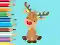 Coloring Book: Cute Christmas Reindeer – kostenloses Online-Spiel