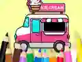 Coloring Book: Ice Cream Car – kostenloses Online-Spiel