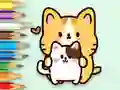 Coloring Book: Hugging Cat – kostenloses Online-Spiel