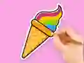Coloring Book: Rainbow Ice Cream – kostenloses Online-Spiel