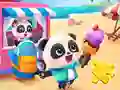Jigsaw Puzzle: Baby Panda Ice Cream Car – kostenloses Online-Spiel