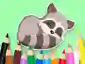 Coloring Book: Baby Raccoon – kostenloses Online-Spiel