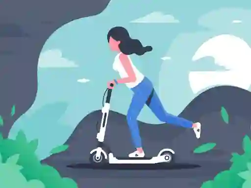 Electric scooter rides jigsaw – kostenloses Online-Spiel