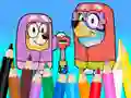 Coloring Book: Bluey Flossing Grannies – kostenloses Online-Spiel