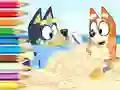 Coloring Book: Bluey On The Beach – kostenloses Online-Spiel