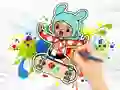 Coloring Book: Toca Boca Skateboard – kostenloses Online-Spiel